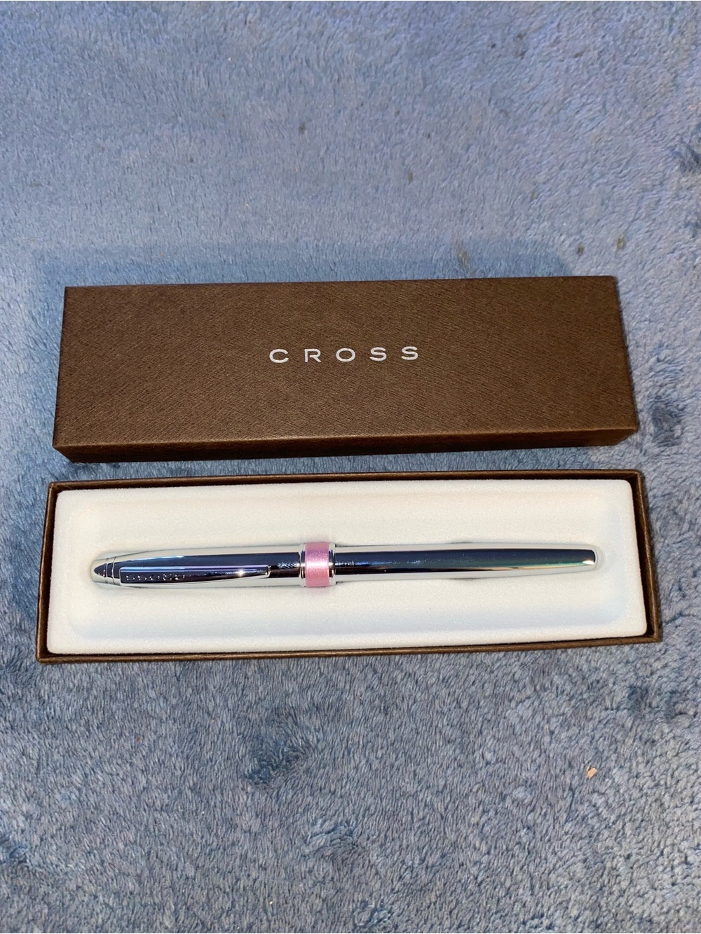 CROSS Pink Accent Chrome Pen - Brand New with box